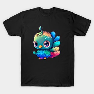 Beautiful peacock artwork Rainbow T-Shirt